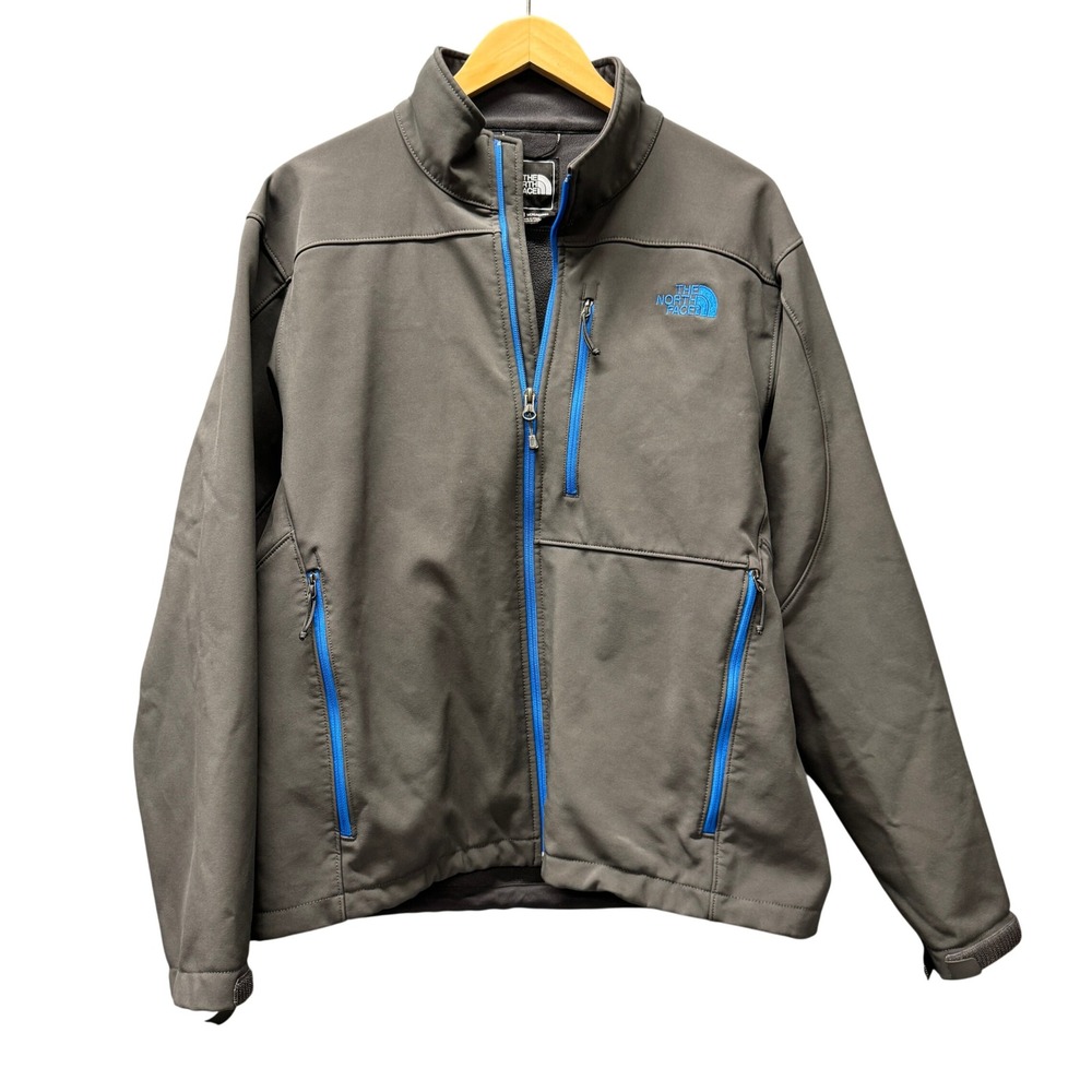 The North Face Softshell Jacket Mens Large Apex Bionic Gray Blue Gorpcore